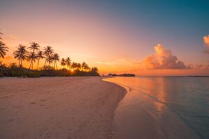 tropical,sea,beach,colorful,sky,sand,sunset,light,sunrays.,relaxing